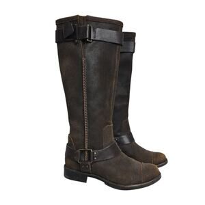 UGG Australia Dree‎ Womens Brown Suede Leather Harness Boots Womens Size 6.5